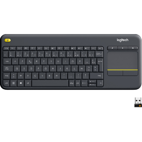LOGITECH Draadloos toetsenbord K400 Plus AZERTY BE Zwart (920-007131)