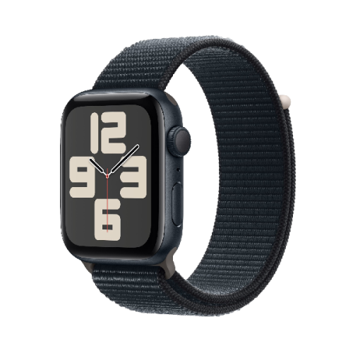 APPLE Watch SE GPS 44 mm Midnight Aluminium kast, Midnight Sport Loop (MREA3QF/A)