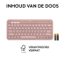 LOGITECH Draadloos toetsenbord Pebble Keys 2 K380s AZERTY Roze (920-011805)