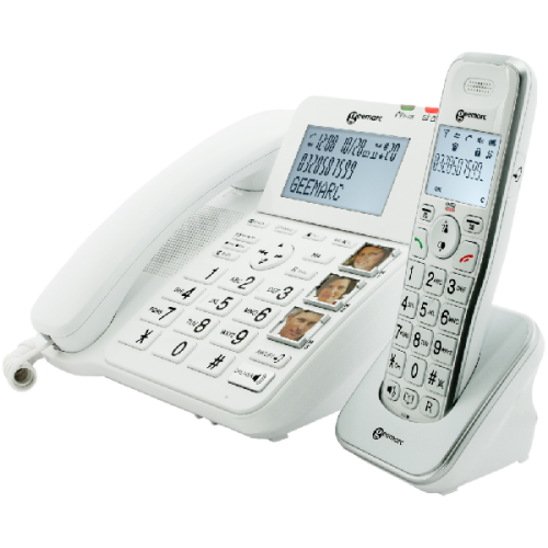 GEEMARC Telefoon - Antwoordeapparaat Amplidect 295 Combi + Vaste telefoon (DECT295_COMBI_WH_VDE)