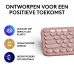 LOGITECH Draadloos toetsenbord Pebble Keys 2 K380s AZERTY Roze (920-011805)