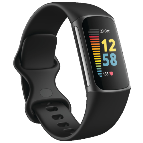 FITBIT Activity Tracker Charge 5 Black Graphite Stainless Steel (FB421BKBK)