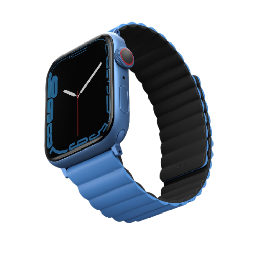 UNIQ Armband Apple Watch 38/40/41 mm Revix Magnetic strap Blauw (UNIQ-41MM-REVBLUBLK)