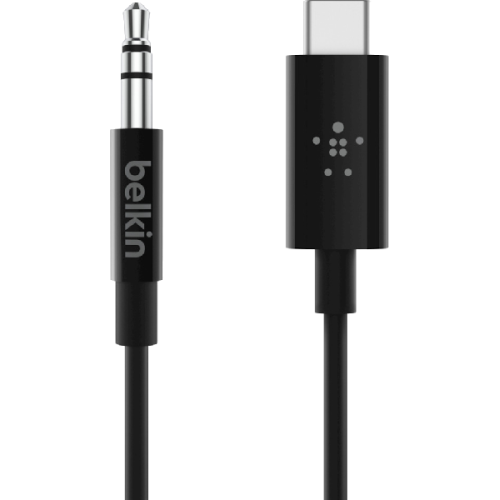BELKIN 3.5 mm jack / USB-C-kabel 1.8 m Zwart (F7U079BT03-BLK)