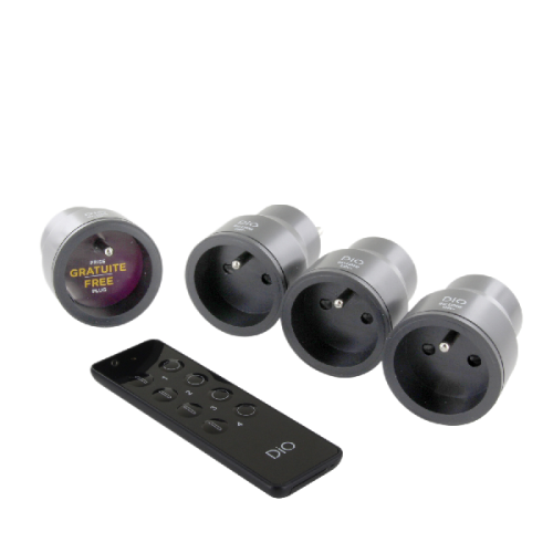 DIO Kit On/Off 4 nano stekkers + afstandsbediening Anthracite Grijs (54893)