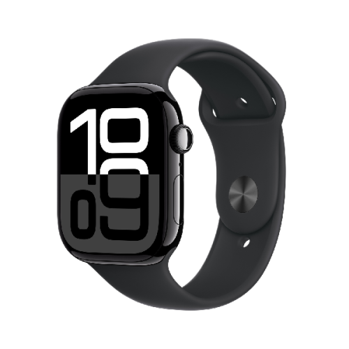 APPLE Watch S10 GPS 46 mm Aluminum Jet Black kast, Rubber Band M/L (MWWQ3QF/A)