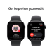 APPLE Watch S10 GPS 46 mm Aluminum Jet Black kast, Rubber Band M/L (MWWQ3QF/A)