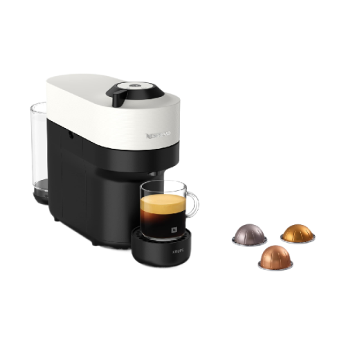 KRUPS Krups Nespresso Vertuo Pop Wit XN920110 – Capsule koffiemachine - Grote kopmaten - Centrifusion