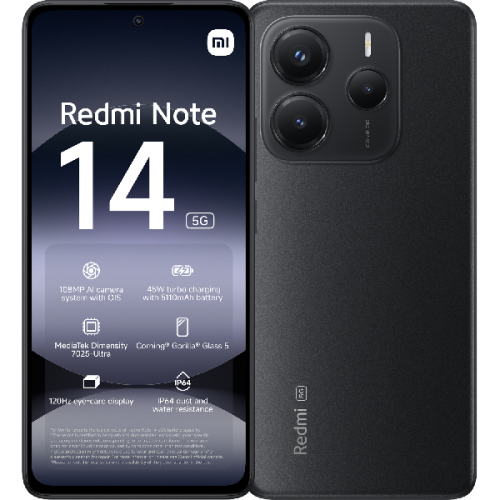 XIAOMI Redmi Note 14 - 5G - 256 GB - Midnight Black