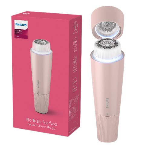 PHILIPS Gezichtstrimmer BRR454 5000 Series Spiegel en lampje Roze