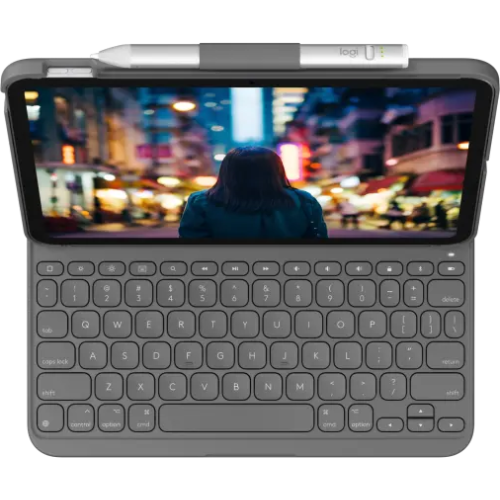 LOGITECH Toetsenbordcover Slim Folio iPad 10e Gen. AZERTY Oxford Grey (920-011425)