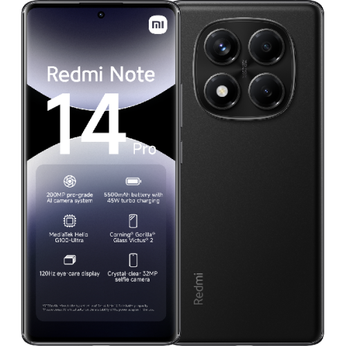 XIAOMI Redmi Note 14 Pro - 256 GB - Midnight Black