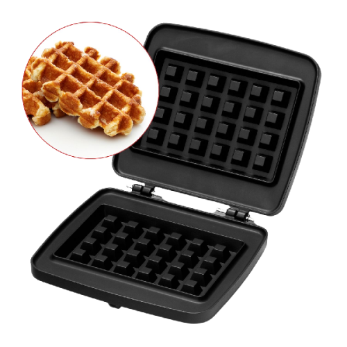 FRIFRI Wafelvorm Brusselse/luikse 4 x 6 Zwart (FM0021)