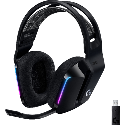 LOGITECH G 733 Lightspeed  Draadloze gaming headset RGB Zwart (981-000864)