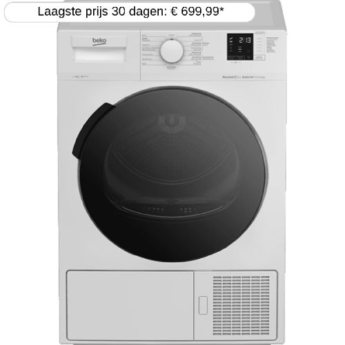 BEKO DH8733GA0MM - Warmtepompdroger - 8 kg - 64 dB - Energielabel C
