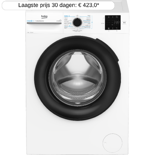 BEKO BM3WFT3841W - Wasmachine voorlader - 8 kg - 1400 rpm - 76 dB