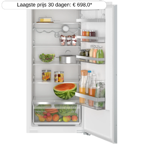 BOSCH KIR41ADD1 - Koelkast zonder vriesvak - breedte 55.8 cm - hoogte 122.1 cm - Half geïntegreerd - Nishoogte 122.5 cm