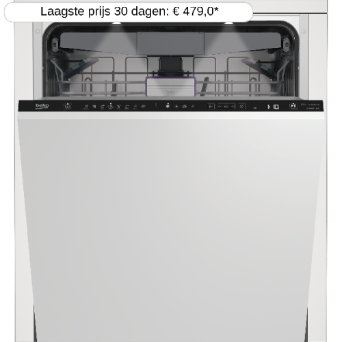 BEKO BDIN38644D - inbouwvaatwasser - Volledig geïntegreerd - 16 bestekken - 42 dB(A)