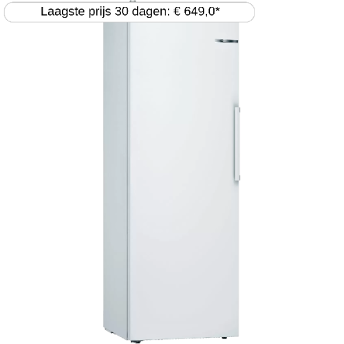 BOSCH KSV33VWEP - Tafelmodel koelkast met vriesvak - breedte 60 cm - hoogte 176 cm