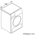 BOSCH Warmtepomp droogkast Serie 6 AutoDry 8 KG C (WQG233DMFG)