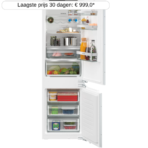 SIEMENS KI86NVFE0 - Koelkast met vriesvak - breedte 54.1 cm - hoogte 177.2 cm - NoFrost - Half geïntegreerd - Nishoogte 177.5 cm