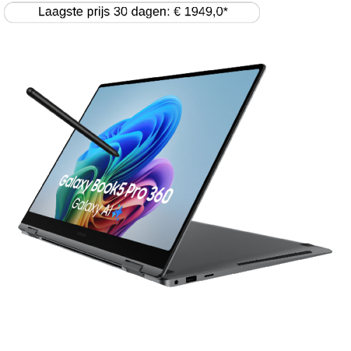 SAMSUNG Galaxy Book5 Pro 360 NP960QHA-KG2BE - 16 inch - Core™ Ultra 7 256V - 16 GB - 512 GB - Arc™ 140V GPU - Copilot+ PC