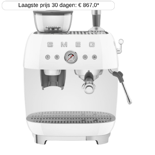 SMEG  Espresso machine 50's Style Collection (EGF03BWHEU) - Semi automatische espressomachine - Wit