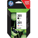 HP 301 Zwart - Cyaan / Magenta / Geel 
