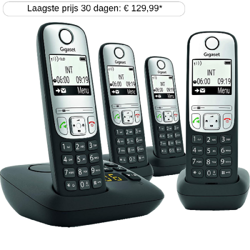 GIGASET Draadloze telefoon A69A Quattro met antwoordapparaat (GIG-A690A-QUATTRO)