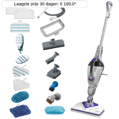 BLACK+DECKER Stoomreiniger 17 in 1 (BHSM1615DSM-QS)