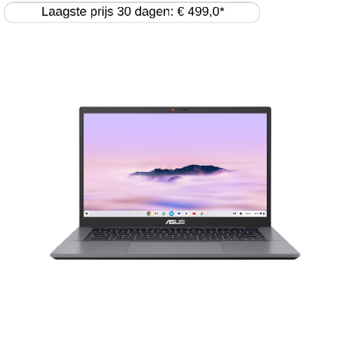 ASUS Chromebook Plus CX3402CBA-PQ0054 - 14 inch - Full-HD - Intel Core i3-1215U - 8 GB - 128 GB - UHD Graphics