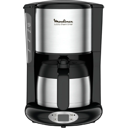 MOULINEX  Subito Therm Timer (FT362811/7211003648) - Koffiezetapparaat - Inhoud (waterreservoir): 900 ml - Type kan: Inox - Zwart