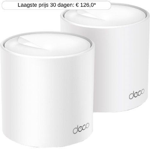 TP-LINK Multiroom WiFi systeem AX3000 Wifi Mesh Deco X50 (DECOX50-2P)