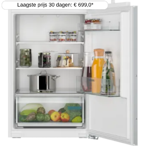 SIEMENS KI21R2FE1 - Tafelmodel koelkast zonder vriesvak - breedte 54.1 cm - hoogte 87.4 cm - Half geïntegreerd - Nishoogte 88 cm