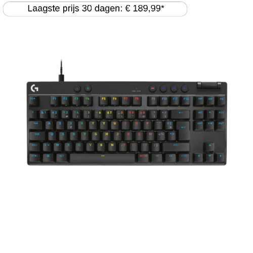 LOGITECH Gaming-toetsenbord PRO X TKL RAPID RGB AZERTY Zwart (920-013229 )