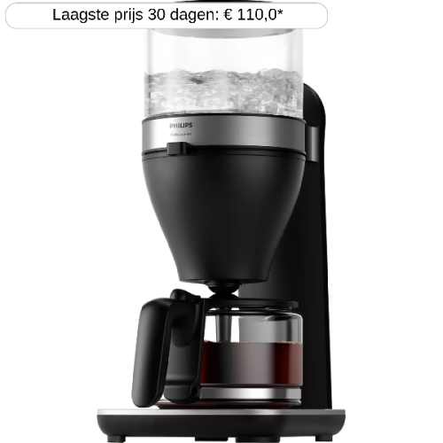 PHILIPS  Café Gourmet (HD5416/60) - Koffiezetapparaat - Inhoud (waterreservoir): 1,25 l - Type kan: Glas - Zwart