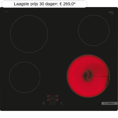 BOSCH PKE611BA2E - Kookplaat - Half geïntegreerd - Elektrische - breedte 59.2 cm