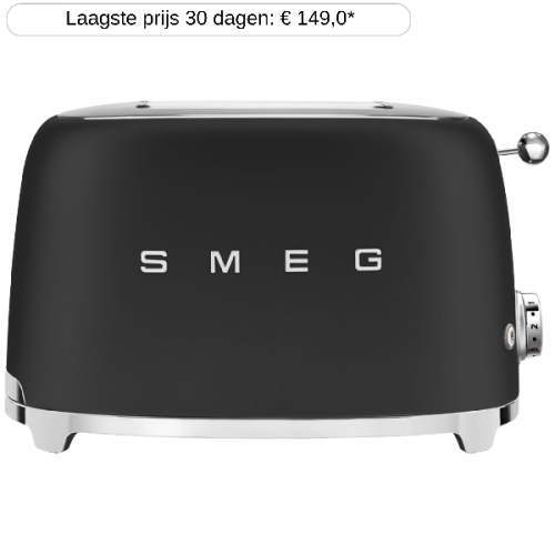SMEG TSF01BLMEU 2-snee Broodrooster Zwart