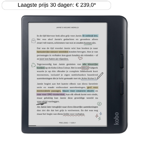 KOBO E-Reader Libra Colour - Zwart