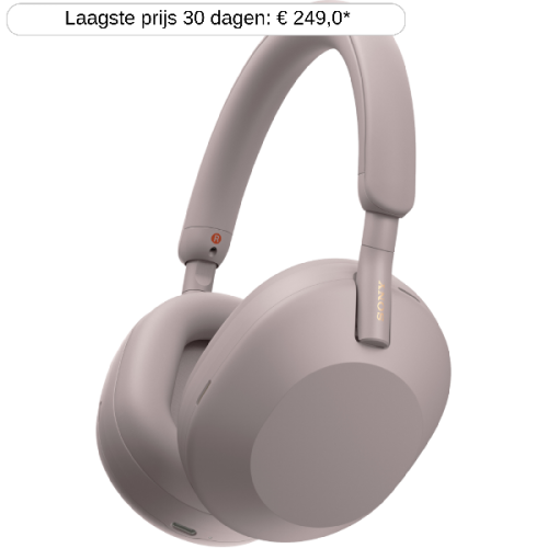 SONY WH1000XM5 - Draadloze hoofdtelefoon met Noise Cancelling Smoky Pink