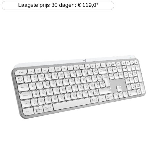LOGITECH Draadloos toetsenbord MX Keys S AZERTY Pale Grey (920-011569)