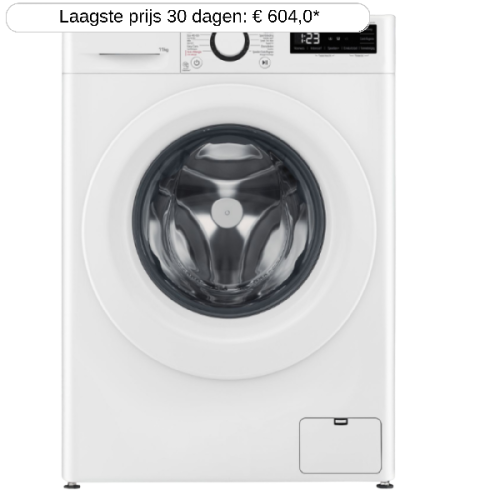 LG F4WR3011S3W.ABWQWBN - Wasmachine voorlader - 11 kg - 1400 rpm - 71 dB