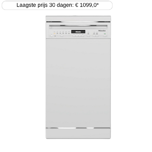 MIELE G 5740 SC BW - vrijstaande vaatwasser - 9 bestekken - 44 dB(A) - 45 cm