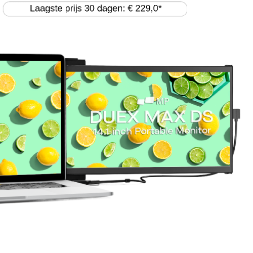 MOBILE PIXELS Duex Max DS - Black - 14 inch - Full HD - IPS (In-Plane Switching)