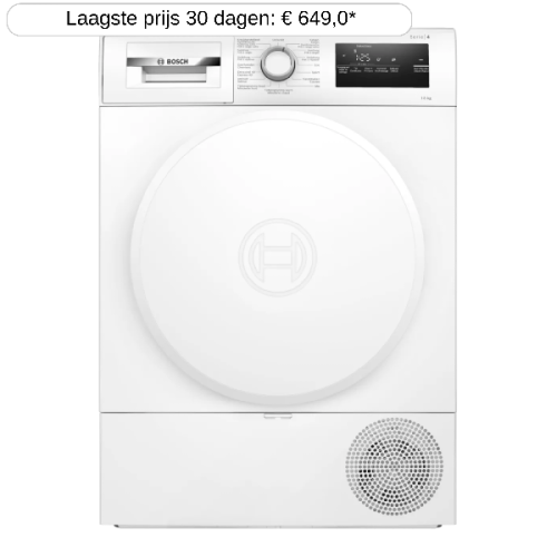 BOSCH WTH8320MFG - Warmtepompdroger - 8 kg - 63 dB - Energielabel D