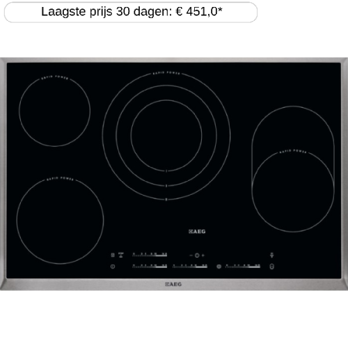 AEG HK854870XB - Kookplaat - Inbouw - Keramisch - 3-fasen (Perilex) - breedte 76.6 cm