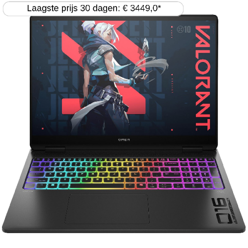 HP OMEN MAX 16-AH0036NB - 16 inch - WQXGA - Intel Core Ultra 9 275HX - 64 GB - 1 TB - NVIDIA GeForce RTX 5080