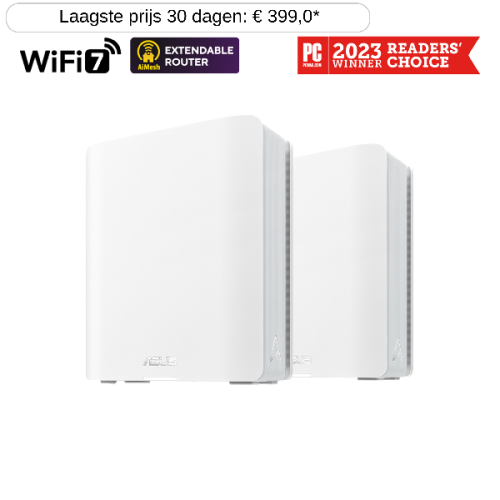 ASUS Multi-room WiFi ZenWiFi BT8 Wit 2 stuks (90IG0930-MO3B20)