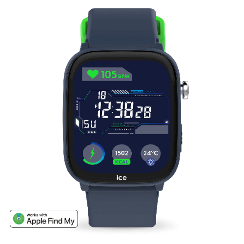 ICE-WATCH Smartwatch Junior 3.0 met Apple Find My 1.75'' Blauw (024547)