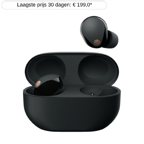 SONY WF-1000XM5 Zwart – Draadloze oordopjes met Noise Cancelling